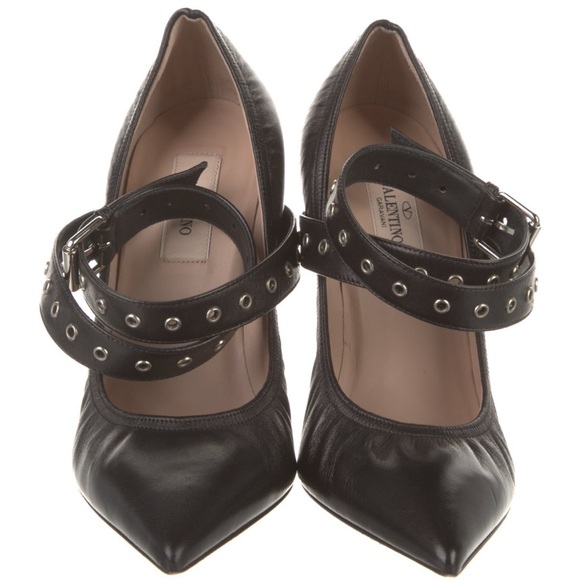 Valentino Black Leather Stiletto Heels - Picture 3 of 10